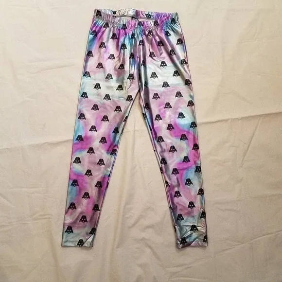 🦋 STAR wars metallic darth vader legging large - Picture 1 of 5